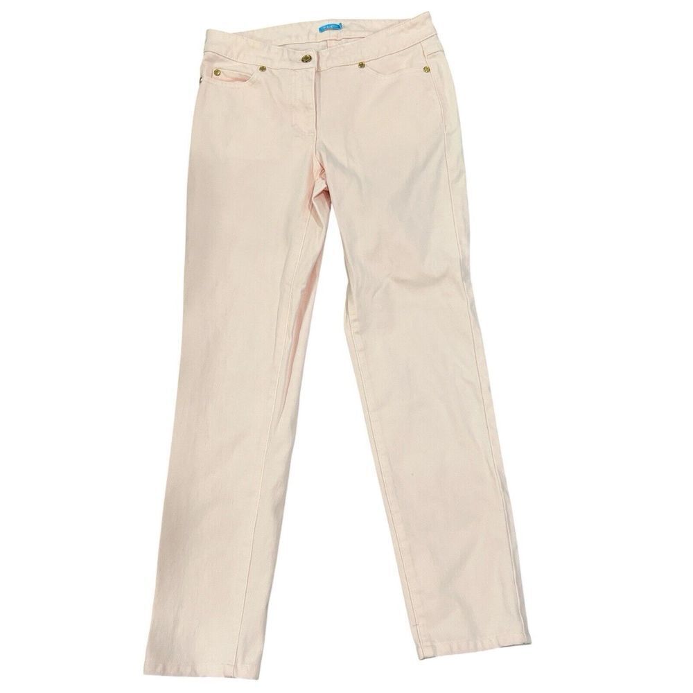 J Mclaughlin Womens Pink Stretch Straight Fit Pockets Ladies Jeans Size‎ 2